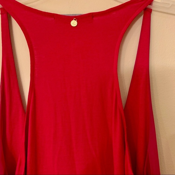 Fuschia T-bags LA‎ ruffle tank dress size xs women - Picture 4 of 5